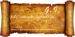 Gündisch István névjegykártya
